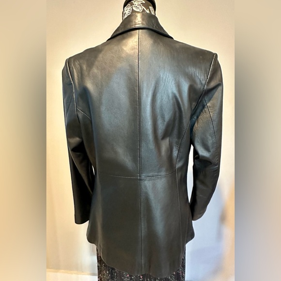 Vintage 90’s black leather jacket - Picture 5 of 7